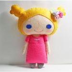 Jenny girl - doll pattern, felt doll, PDF