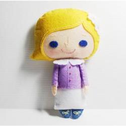 Alice girl - doll pattern, felt doll, PDF