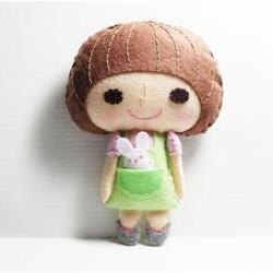 Heidy girl - - doll pattern, felt doll, PDF