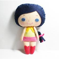 Connie girl - doll pattern, felt doll, PDF